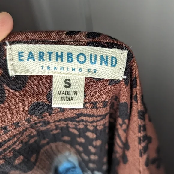 Earthbound Boho Indian ombre mini dress size small - Picture 3 of 4